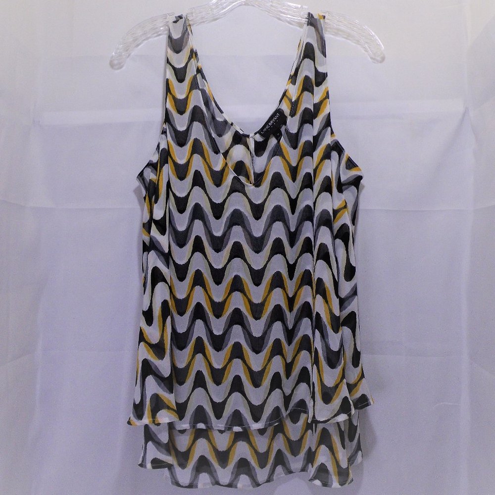 Lane Bryant V Neck Flowy Lagenlook Tank Top